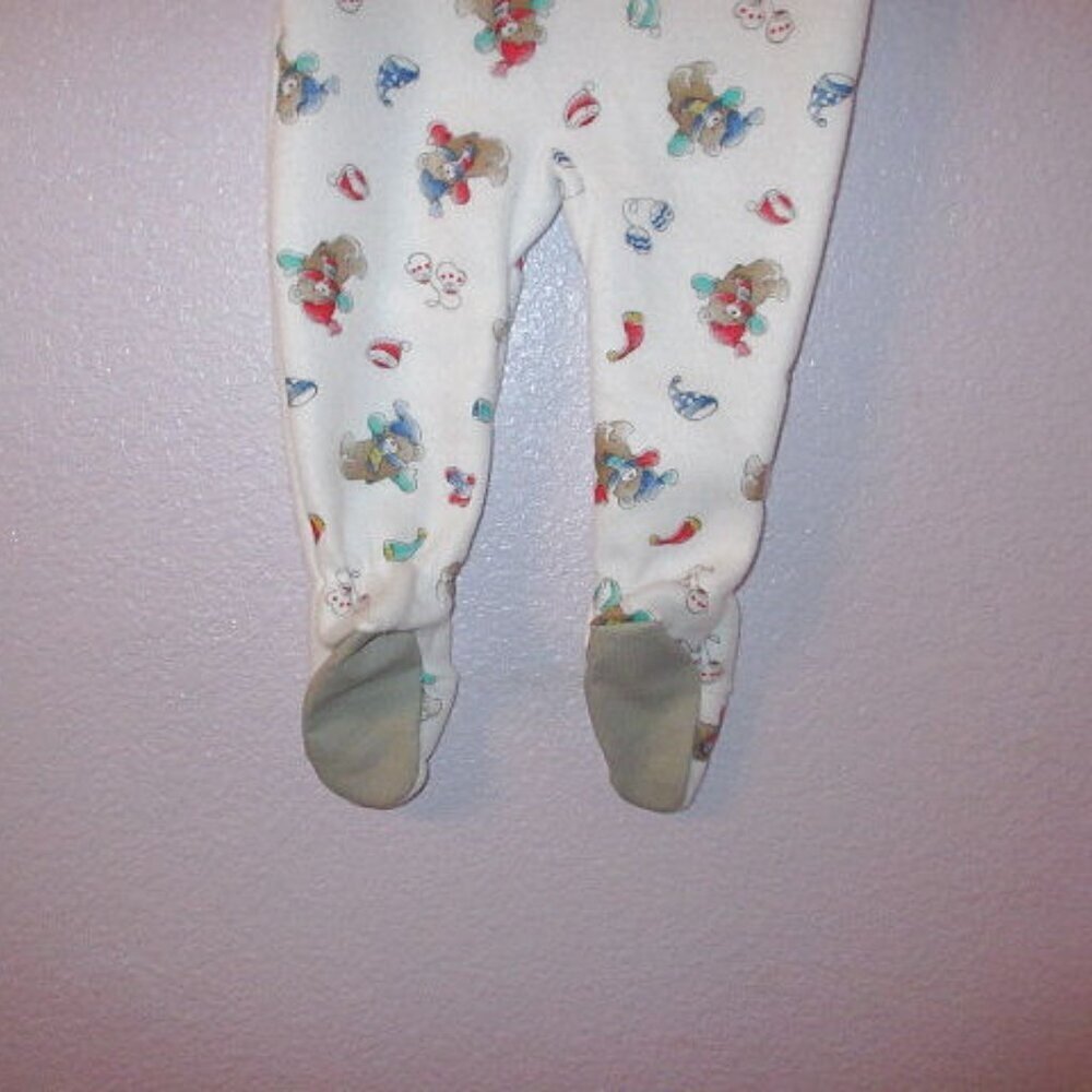 Vtg Carter's Baby Teddy Bears Footed Pajama Sleeper Size 2T Cozy Fleece NWT - Picture 9 of 11